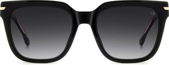Victoria Beckham 53mm Square Sunglasses in Black/Dark Grey at Nordstrom