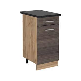 Vicco Mueble Bajo De Cocina R-line, Gris Noble, 40 Cm, Et Antracita, Vicco