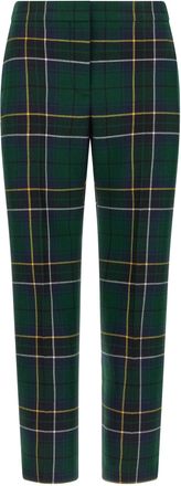 Alexander McQueen Cigarette Pantaloni Verde-Donna