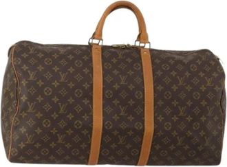 Louis Vuitton Pre-owned Boston Bag - Dames - Vintage Weekendtas - Bruin - ONE Size - Leer - Vintage