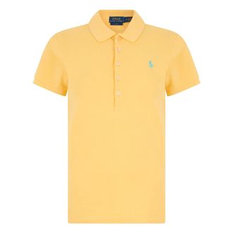 Polo Ralph Lauren Polo Shirts, female, Yellow, Size: L Slim-fit Pony Polo Shirt