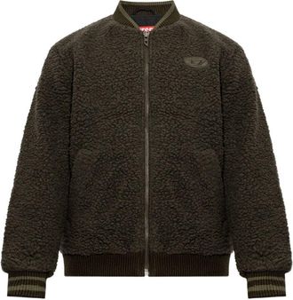 Diesel Plush Textured Jacket with Ribbed Detailing