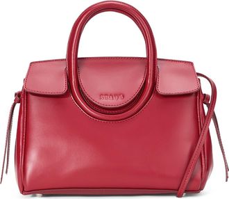 Staud Mini Maude Leather Carryall Bag in Rouge at Nordstrom