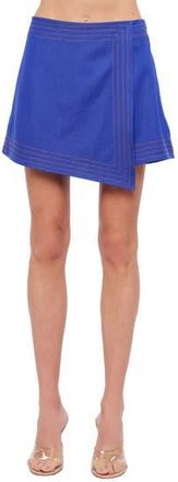 Ciebon Chana Faux Wrap Skort in Blue at Nordstrom Rack, Size Medium