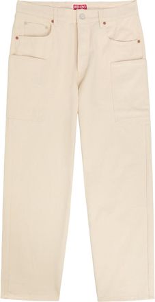 Kenzo Cargo Monkey Straight-leg Jeans - White - 36 (W36 / XL)