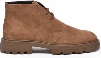 Hogan Beige Leather Lace-Up Boots
