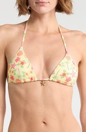 Dippin' Daisy's Swimwear Palm Triangle Bikini Top in Sunshine Hibiscus at Nordstrom Rack, Size X-Large
