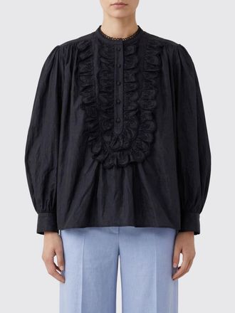 Chlo&eacute; Silk Blend Blouse with Ruffles
