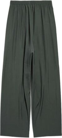 Balenciaga Broeken, Dames, Groen, L, Wide Broeken