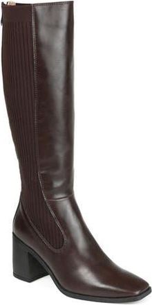 Journee Collection Winny Tall Boot in Brown at Nordstrom Rack, Size 12