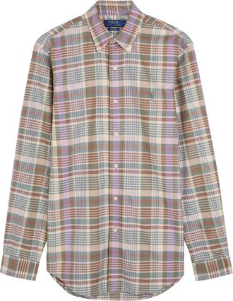 Polo Ralph Lauren Checked Cotton Shirt - Green - XL