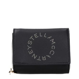Stella McCartney Stella McCartney Zwarte Leren Portemonnee