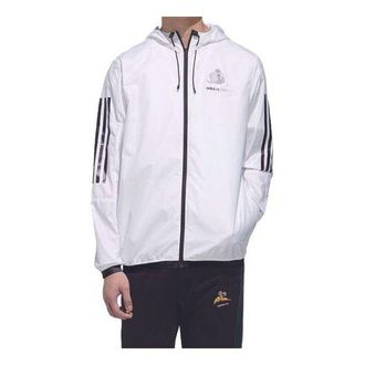 adidas neo M BRND PRD WB hooded Long Sleeves Sports Jacket White GK5869