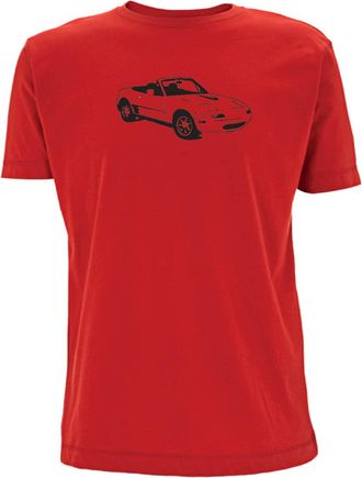 Generic MX5 Graphic t Shirt JDM Miata Sports car mk1 1990s Vintage 90s Collectible Gift for Dad Brother Uncle Mens (Medium, Red)