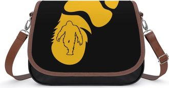 Generic Bigfoot Footprint Crossbody Bags for Women Shoulder Messenger Bag Purse Handbags