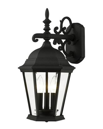 Livex Lighting 3-Light Textured Black Outdoor Wall Lantern