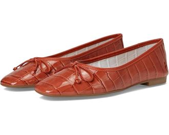 Schutz Womens Schutz Arissa Ballet Flat Sunset Ochre Leather Slip On Shoes HAWK2096