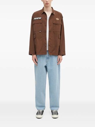 Aape By A Bathing Ape cargo-pocket overshirt - men - Elastane/Polyamide/Cotton - M - Brown