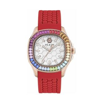 Philipp Plein Analoog Quartz Horloge - Dames - Accessoires - Rood - Maat: ONE Size