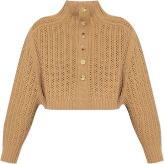 Max Mara Cardigan Hodeida - Dames - Vesten - Beige - L - Wol - Truien & Vesten