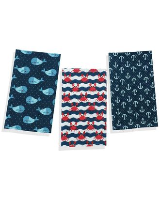 Tiramisu Coastal Charm Nautical Cotton Kitchen Towel Set
