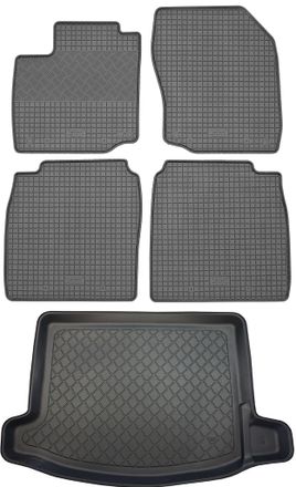 OEM Juego De Alfombrillas De Goma Para Coche Y Alfombrilla Para Maletero Para Honda Civic Ix Hatchback (5 Puertas) De Marzo De 2012 A Febrero De 2017