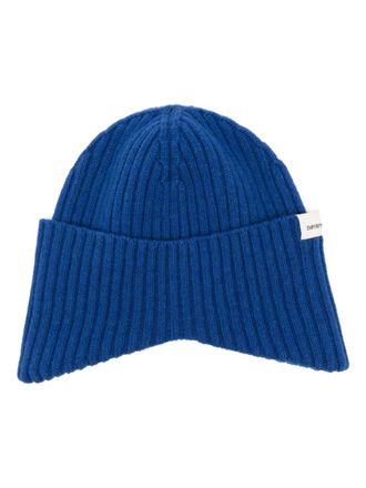 Emporio Armani ribbed beanie - Blue
