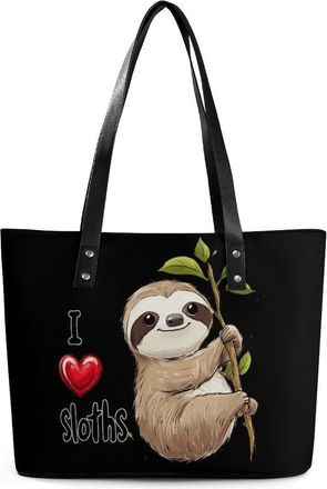 Generic I LOVE Sloths! Tote Bags for Women Cute Shoulder Purses Handbags