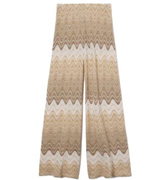 MC2 Saint Barth Wide-Leg Pants with Wavy Zigzag Pattern