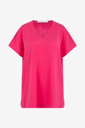 Herzen&rsquo;s Angelegenheit Weites T-Shirt aus Seide mit V-Ausschnitt