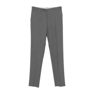 Canali Suit Trousers, male, Gray, Size: 2XL Buttoned Trousers