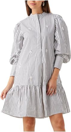 Y.A.S Y.a.s, Kleedjes, Dames, Wit, S, Denim, Zwarte Minijurk voor Zonnige Dagen