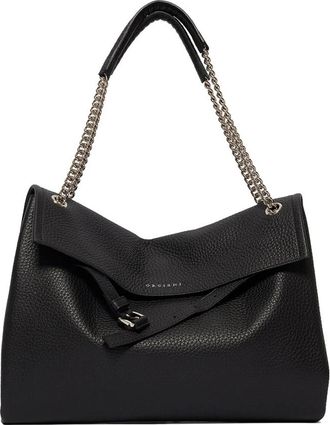 Orciani Venus Soft Midi - Dames - Schoudertassen - Zwart - ONE Size - Leer - Tassen