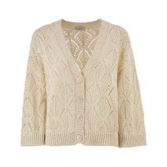 PESERICO Dames, Truien, Beige, Maat: M Katoen