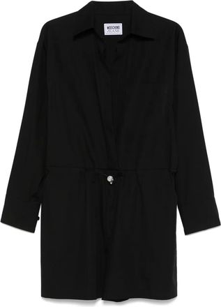 Moschino Tuta corta in popeline - Nero
