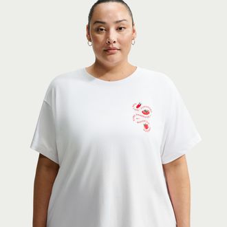 Nike Womens Nike Sportswear Classic Oversized T-Shirt (Plus Size) in White | IH8038-100