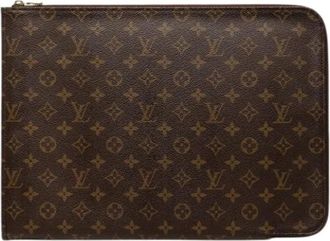 Louis Vuitton Pre-owned Monogram Canvas Clutch - Dames - Vintage Clutch - Bruin - ONE Size - Vintage