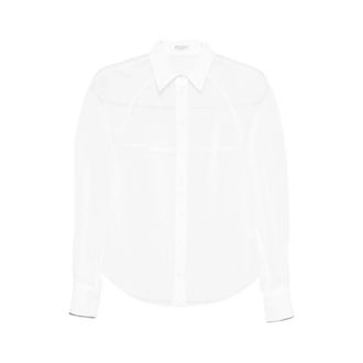 Brunello Cucinelli Brunello Cucinelli, Shirts, female, White, Size: S Shirt Mh750Mo516