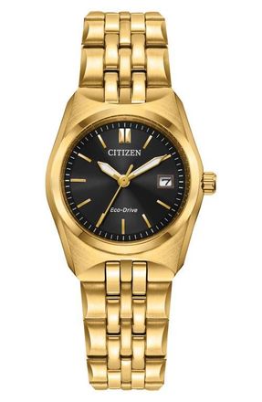 Citizen Classic Bracelet Watch, 27mm in Gold-Tone Black at Nordstrom