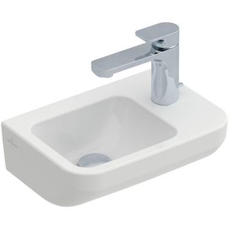 Villeroy & Boch Architectura fontein - met kraangat rechts - zonder overloop - 36x26cm - White Alpine (glans wit)