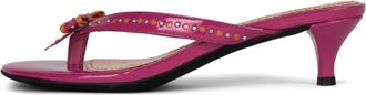 Jeffrey Campbell Womens Teeny-Tiny Heel In Fuchsia Orange Combo Patent