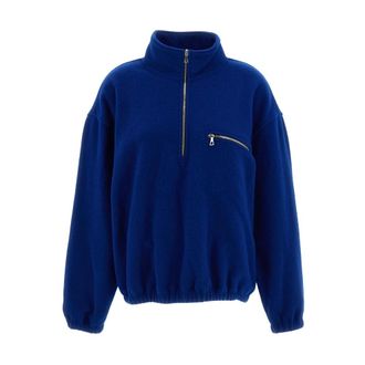 Rier Giacca Polar con collo alto e zip - - Knitwear - Uomo - Blu - S