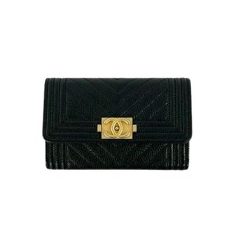Chanel Pre-owned Wallets, female, Black, Size: ONE SIZE Pre-owned Card Case