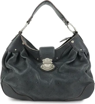 Louis Vuitton Solar Mahina Leather Black Leather Handbag (Pre-Owned)