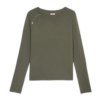 Oltre Dames, Truien, Groen, Maat: L Viscose