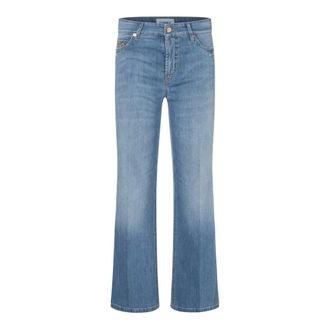 Cambio Flare Jeans, female, Blue, XS, Light Blue Cropped Flare Jeans