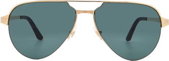 Cartier Santos De Cartier Green Pilot Sunglasses CT0386S 002 60