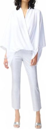 Joseph Ribkoff Oversized Twist Front Top In Vanilla