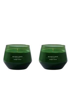 Yankee Candle Company Balsam & Cedar Studio Candle with Essential Oils, Set of 2 in Green at Nordstrom