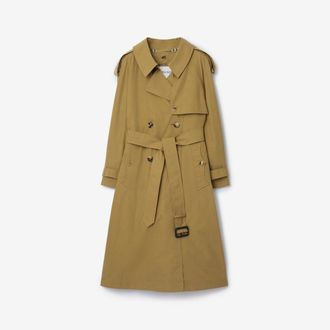 Burberry Long Canvas Fitzrovia Trench Coat with Warmer